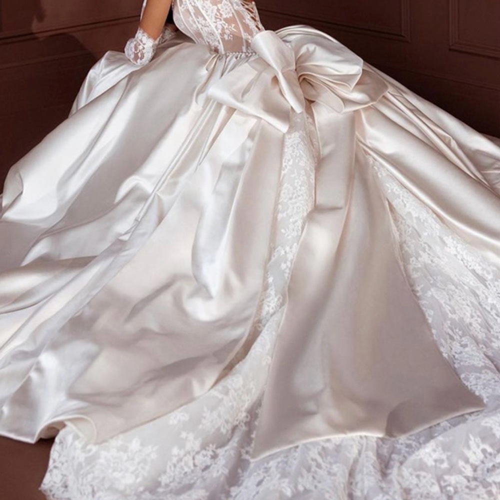 Satin & Lace Corset Wedding Dress